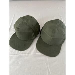 2 Vintage Vietnam 507 Hot Weather Olive Green Cap / Hat, S: 7 1/4, (Unissued)
